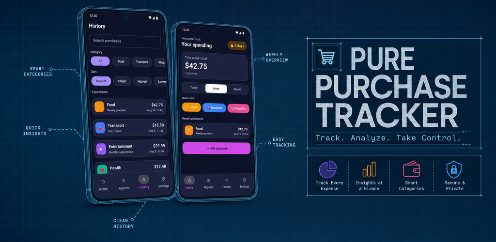 Pure Purchase Tracker promotional banner